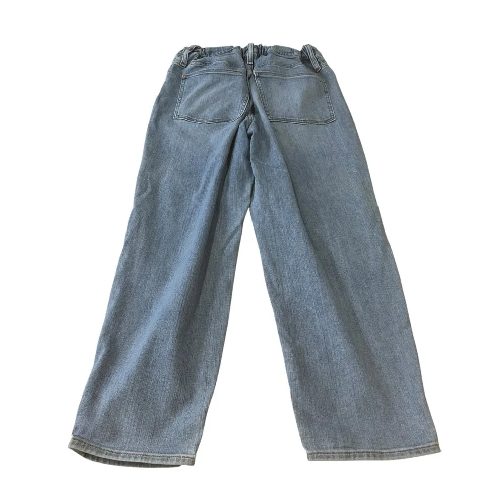 Madewell Light Wash Jeans Size 28 Faux Fly Elastic Waist Comfort Denim pull on